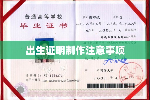 赤壁出生证明制作注意事项
