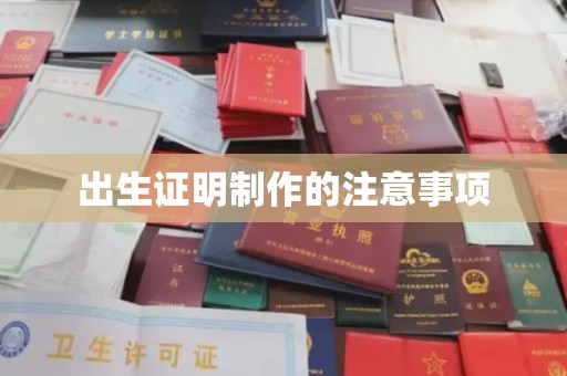 赤壁出生证明制作的注意事项