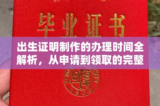 赤壁出生证明制作的办理时间全解析，从申请到领取的完整指南